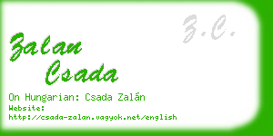 zalan csada business card